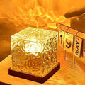 Golden Glow Crystal Cube Lamp – Illuminate Your Space with Elegance